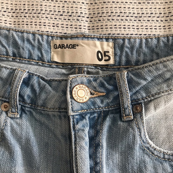 Garage High Waisted Denim Shorts - Picture 2 of 3